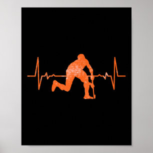 Affiche Entraîneur de hockey sur gazon Battement de coeur