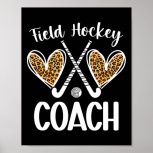 Affiche Entraîneur de hockey sur gazon Cœurs Entraîneur de