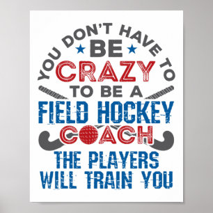 Affiche Entraîneur de hockey sur gazon drôle _1
