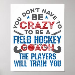 Affiche Entraîneur de hockey sur gazon drôle (1) 