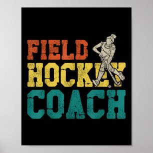 Affiche Entraîneur de hockey sur gazon Entraîneur de hocke