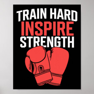 Affiche Entraîneur de kickboxing Fitness intense Autodéfen
