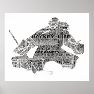 Affiche entraîneur de l'équipe du joueur de hockey Motivat