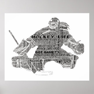 Affiche entraîneur de l'équipe du joueur de hockey Motivat