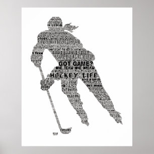 Affiche entraîneur de l'équipe du joueur de hockey Motivat