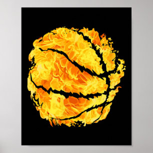 Affiche Entraîneur de sport de joueur de feu de squelette