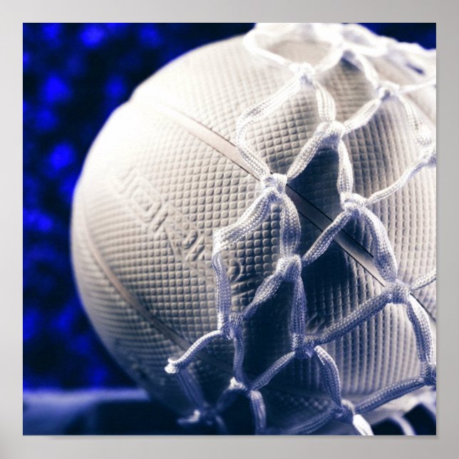 Affiche Entraîneur de volley-ball et Net (Devant)