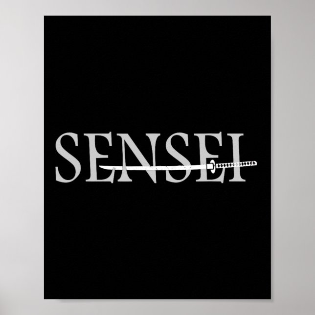 Affiche Entraîneur des arts martiaux du Sensei (Devant)