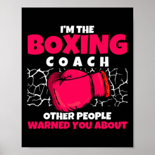 Affiche Entraîneur du club de boxe du boxeur de kickboxing