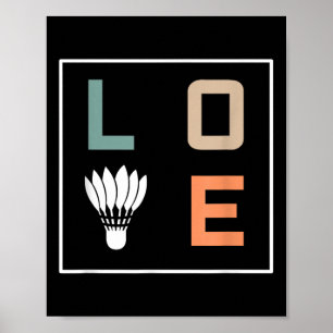 Affiche Entraîneur du joueur d'équipe Badminton Love