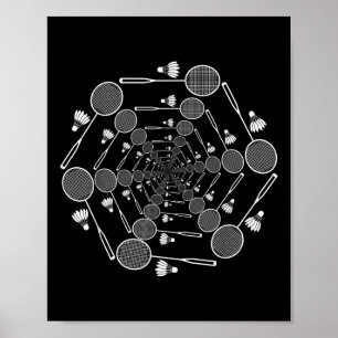 Affiche Entraîneur du joueur d'équipe Badminton Love