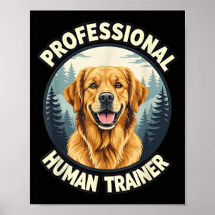 Affiche Entraîneur Humain Professionnel de Retriever Doré