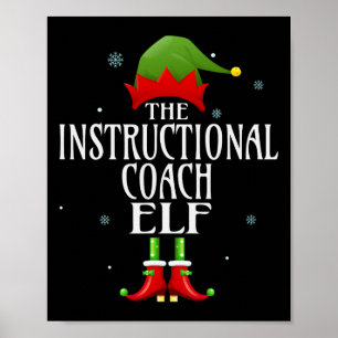 Affiche Entraîneur instructif Elf Xmas Groupe de famille c