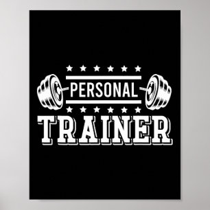 Affiche Entraîneur personnel Bodybuilding Fitness Instruct