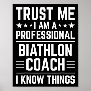 Affiche Entraîneur professionnel de biathlon Funny Coach d