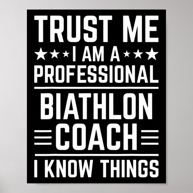 Affiche Entraîneur professionnel de biathlon Funny Coach d (Devant)