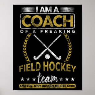 Affiche Entraîneur Sportif Mentor Équipe de Hockey sur Gaz