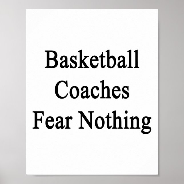 Affiche Entraîneurs de basket-ball ne craignez rien (Devant)