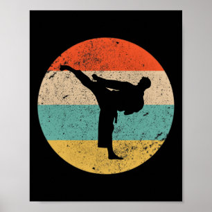 Affiche Entraîneurs Shotokan de garçons de karaté cool et