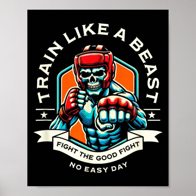 Affiche Entraînez-vous comme un combattant MMA Arts martia (Devant)