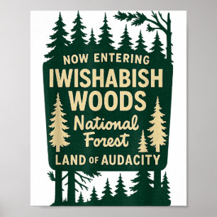 Affiche Entrée cool dans le terrain national de la forêt d
