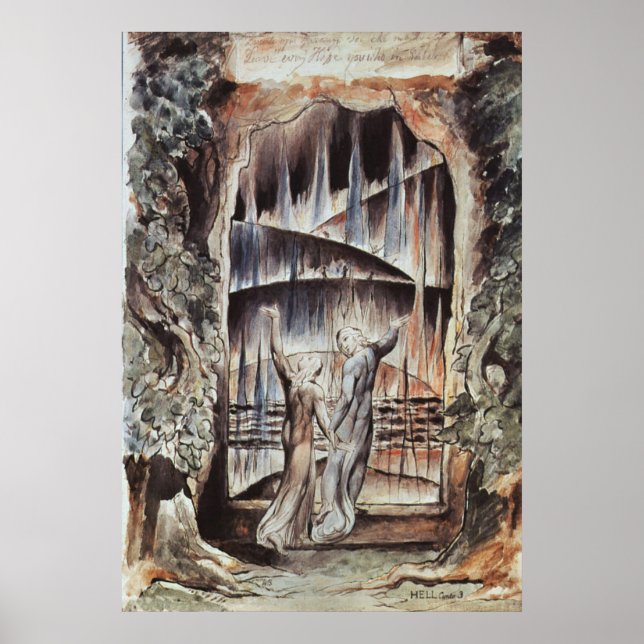 Affiche Entrée Dante et Virgile de l'Enfer (Devant)