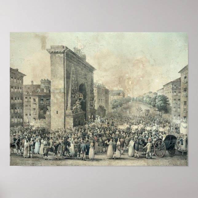Affiche Entrée de Louis XVIII par Porte (Devant)