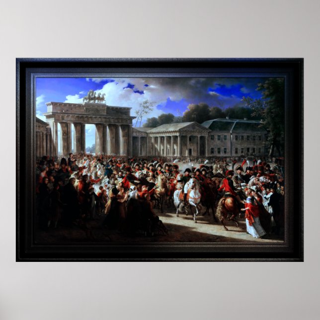 Affiche Entrée de Napoléon I à Berlin par Charles Meynier (Devant)