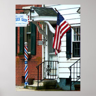 Affiche Entrée de salon de coiffure