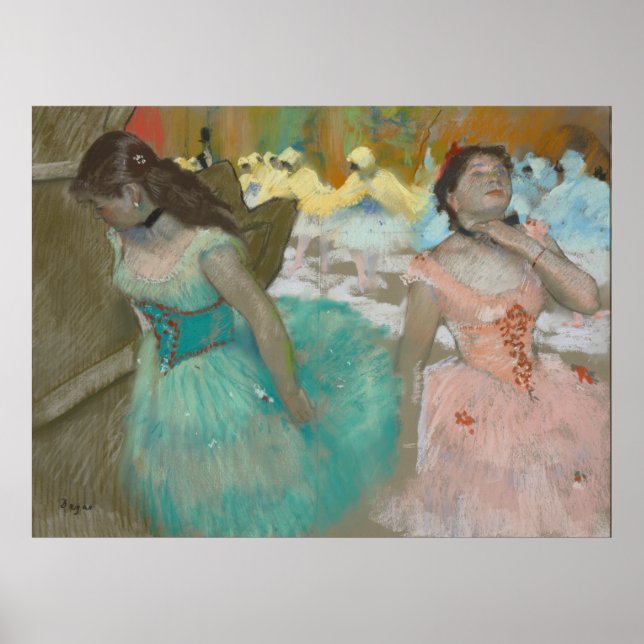 Affiche Entrée des danseurs masqués Degas Canvas Imprimer (Devant)