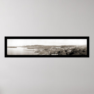 Affiche Entrée du canal de Panama Photo 1913