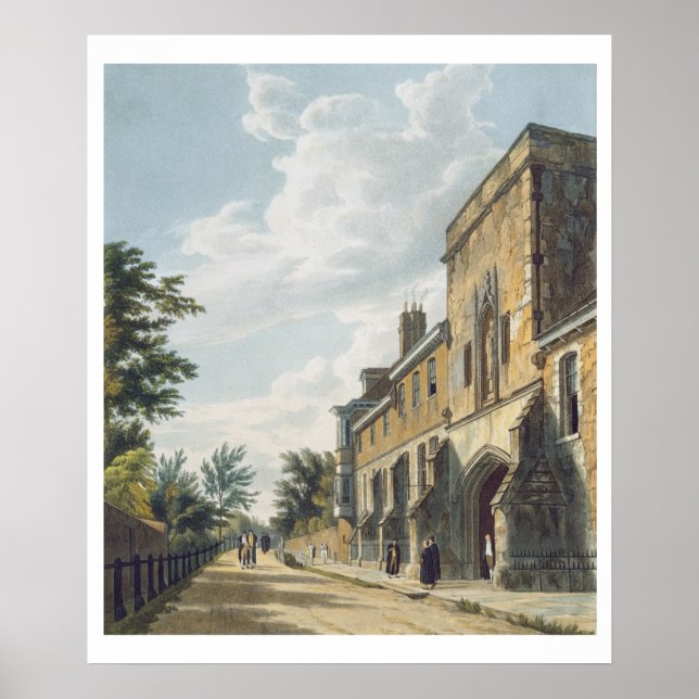 Affiche Entrée du Winchester College avec la Maison du dir (Devant)