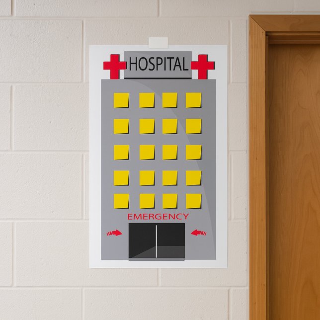 Affiche Entrée d'urgence du bâtiment de l'hôpital (Créateur téléchargé)