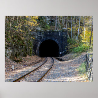 Affiche Entrée Est du tunnel de Hoosac