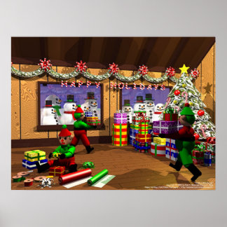 Affiche Entrepôt père Noël