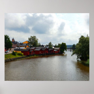 Affiche Entrepôts rouges, Porvoo, Finlande