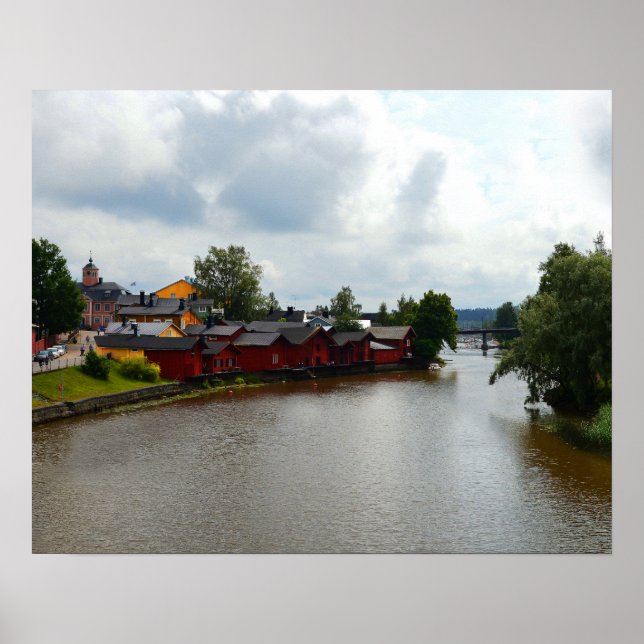Affiche Entrepôts rouges, Porvoo, Finlande (Devant)