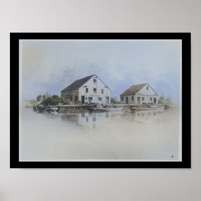 Affiche Entrepôts Schuylkill River Philadelphia Vintage (Devant)