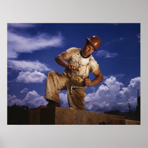 Affiche Entrepreneur en construction, 1942