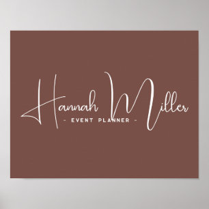 Affiche Entreprise de script minimaliste   Nom personnalis