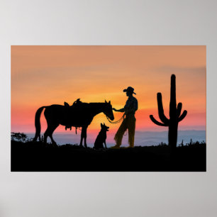 AFFICHE ENTREPRISES DE COWBOY