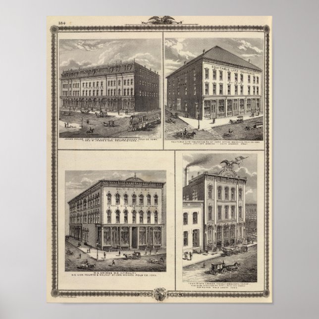 Affiche Entreprises en East Des Moines et Des Moines, Iowa (Devant)