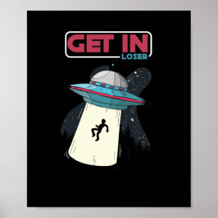 Affiche Entrer dans Loser UFO Space Ship Alien Enduction