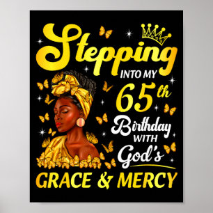 Affiche Entrer dans mes 65 ans Christian Afro Femmes