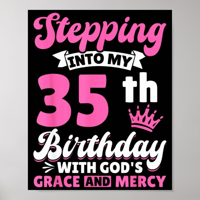 Affiche Entrer dans mon 35e anniversaire avec la grâce et  (Devant)