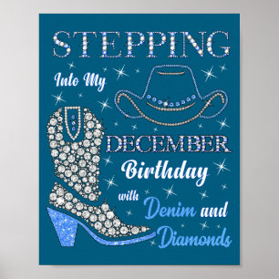Affiche Entrer Dans Mon Anniversaire De Décembre Avec Deni