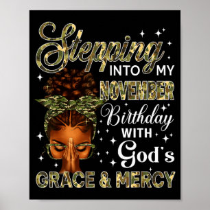 Affiche Entrer dans mon anniversaire de novembre Femmes no