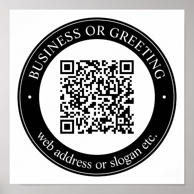 Affiche Entrez un site Web pour le code QR instantané (Devant)