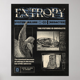 Affiche Entropie - Conception Brutaliste