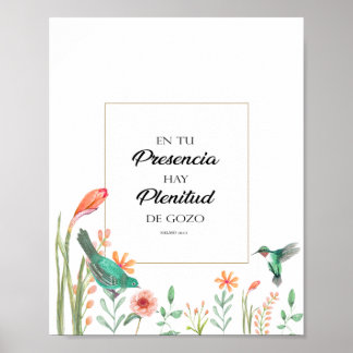 Affiche Entu presencia foin plénitude gozo Póster